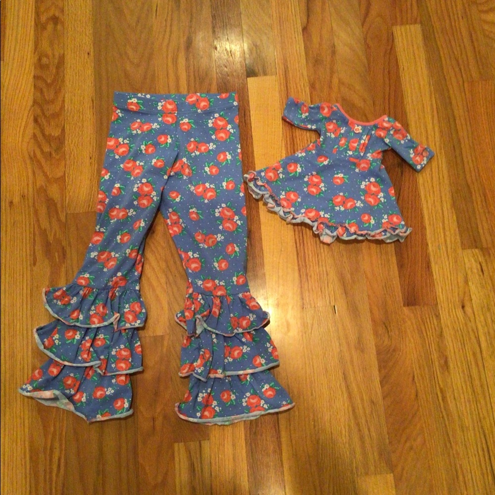 Girls Shrimp and Grits pants w/ babydoll dress
